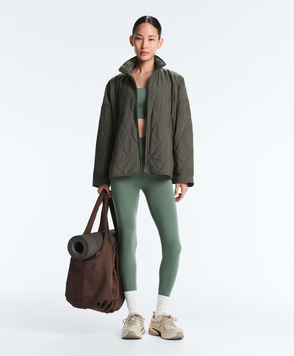 Oysho Спортивный бюстгальтер с бретелями на спине, темно-зеленый