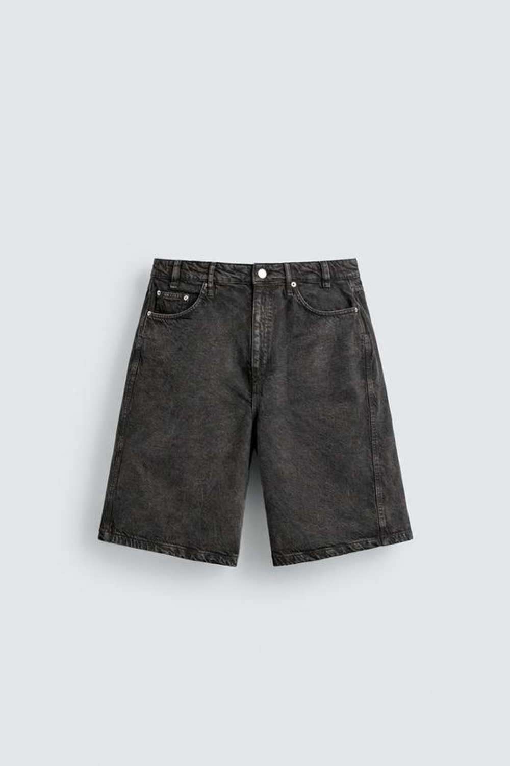 ZARA ШОРТЫ BAGGY FIT, УГОЛЬНЫЙ