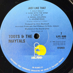 Toots & The Maytals ‎– Just Like That (Англия 1980г.)