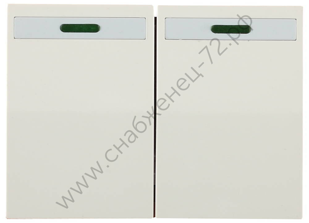 СВЕТОЗАР Эффект, без вставки и рамки, Двухклавишный выключатель (SV-54435-B)