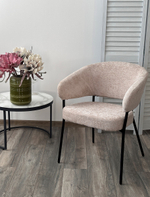 Стул М-City DISAUR Саг (Sage 3018-10) Бежевый, Шенилл, Черный каркас