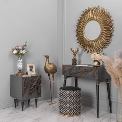 Тумба прикроватная Тропик Классика Серый Найт Голд правая