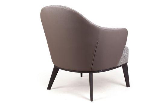 Лаунж кресло Leslie рогожка комби серый