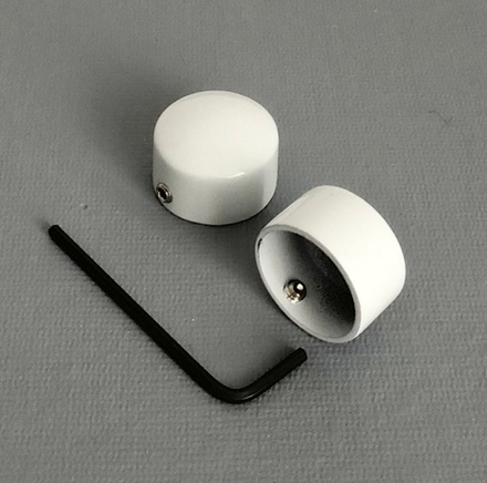 Наконечники "Заглушка" для кованых карнизов d19 мм, цвет белый глянец