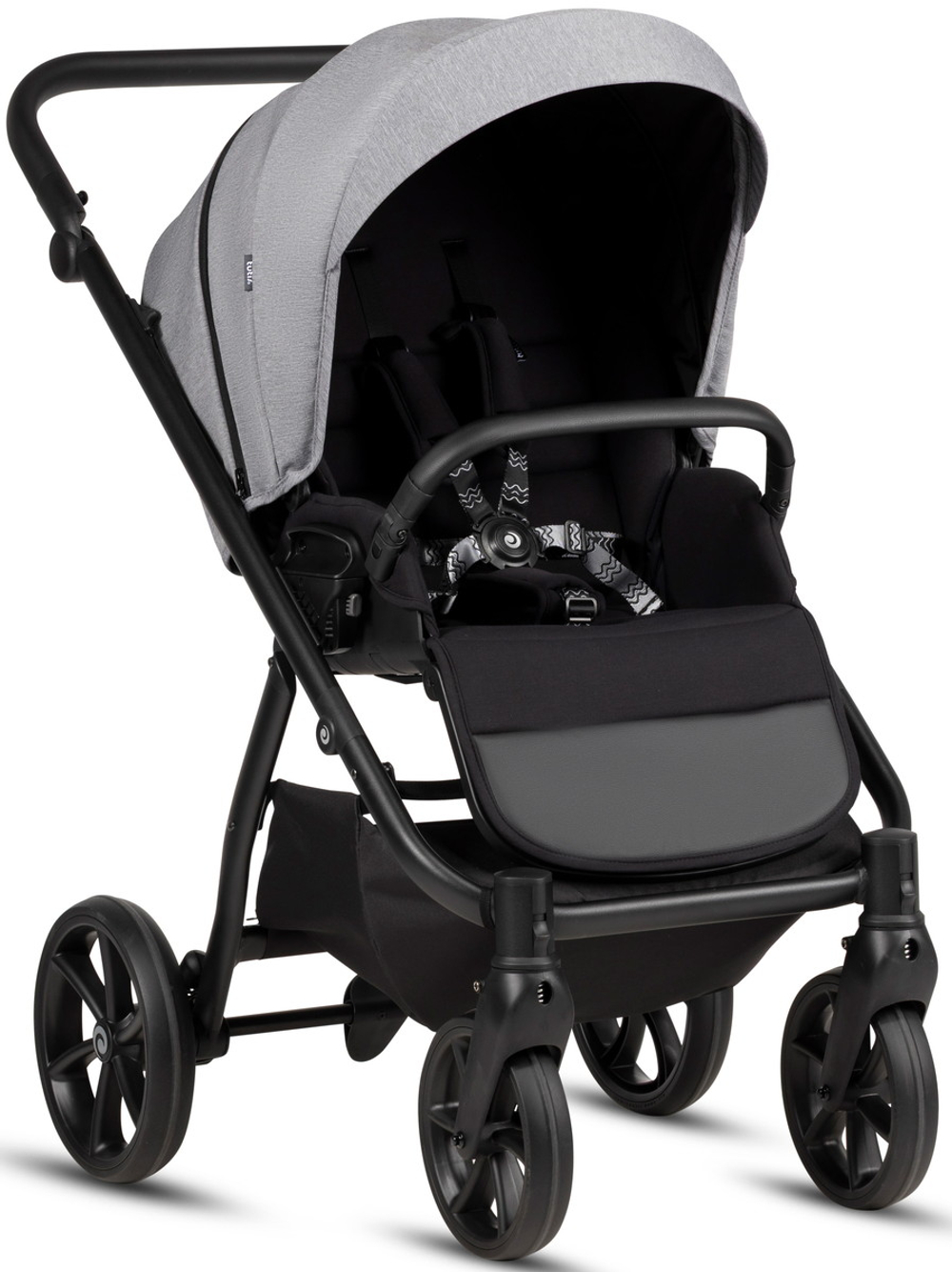 Детская коляска Tutis Leo 3 Plus 4 в 1 с автокреслом Beno Beige и базой 1582227 Stone Grey