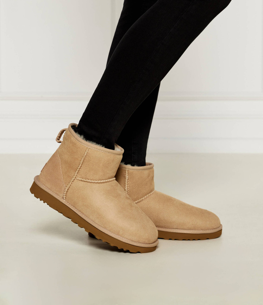 Кожаные угли classic mini ii UGG - бежевый(1016222)