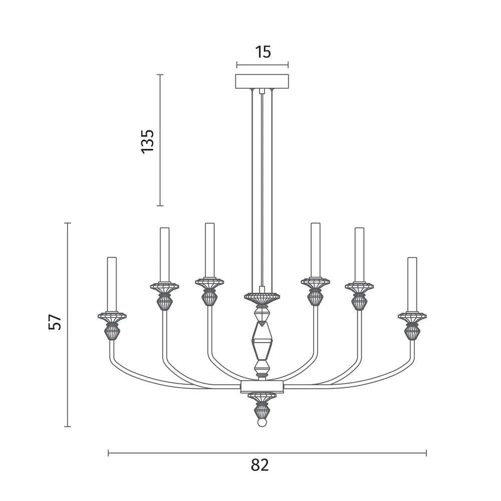 Подвесная люстра Divinare CAPELLO 4947/01 SP-12