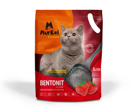 Наполнитель Murkel бентонитовый Клубника
