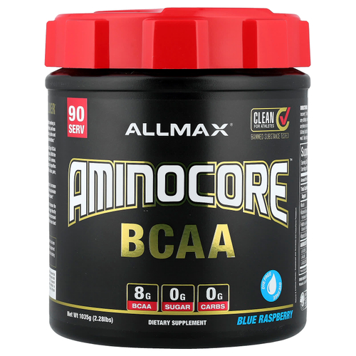 ALLMAX, AMINOCORE™ BCAA, со вкусом голубой малины, 1035 г (2,28 фунта)