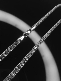 Серебряная цепочка Цезарь 4.5 мм родированная