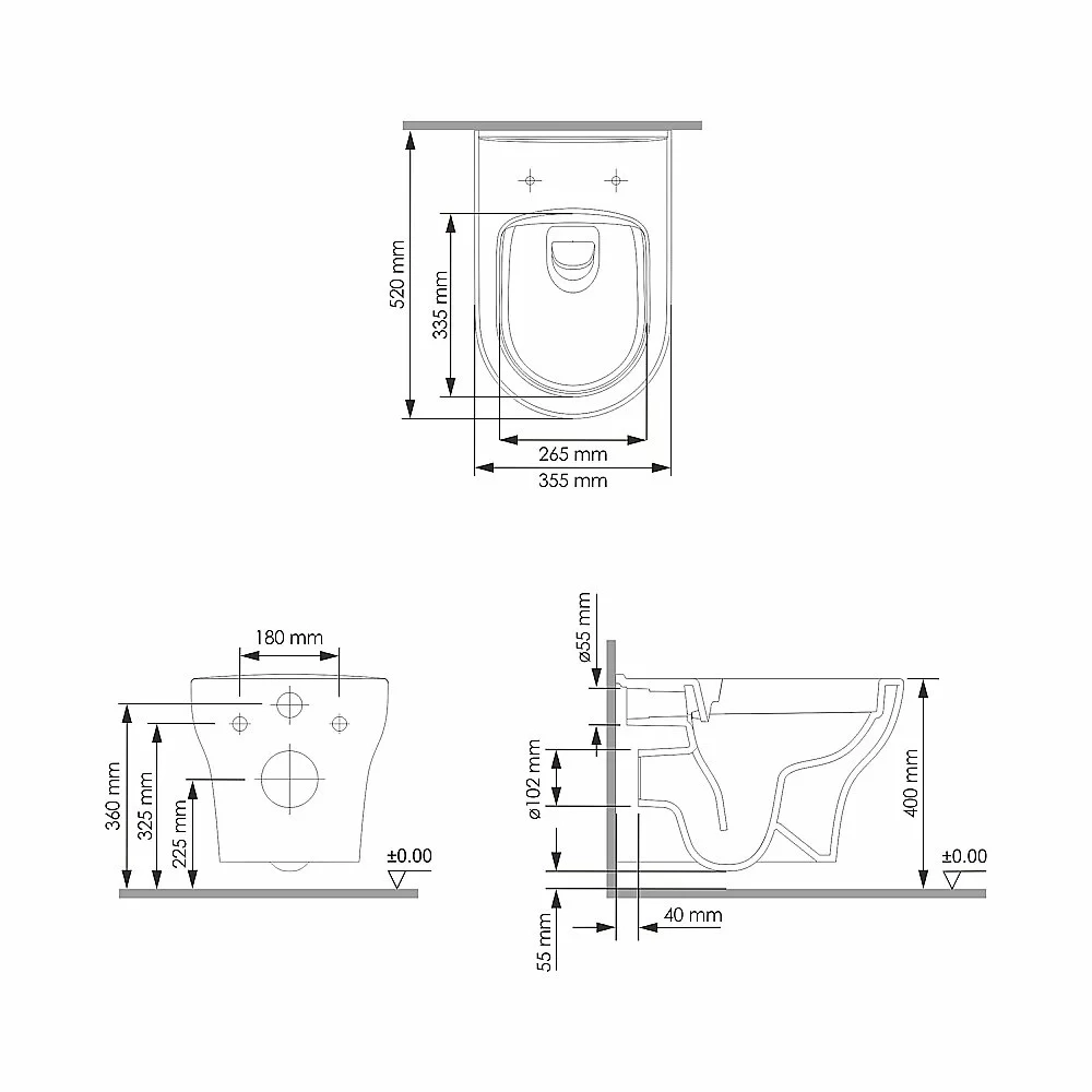 Унитаз подвесной WasserKraft Berkel H001.E034 безободковый, с крышкой микролифт, белый