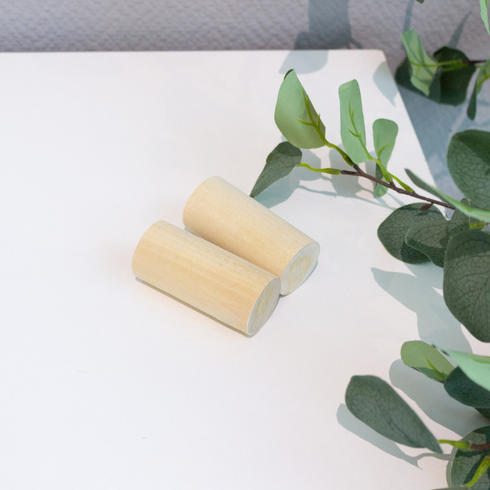 Комплект деревянных цилиндров из 2х штук, d-4 см (по 8 см)