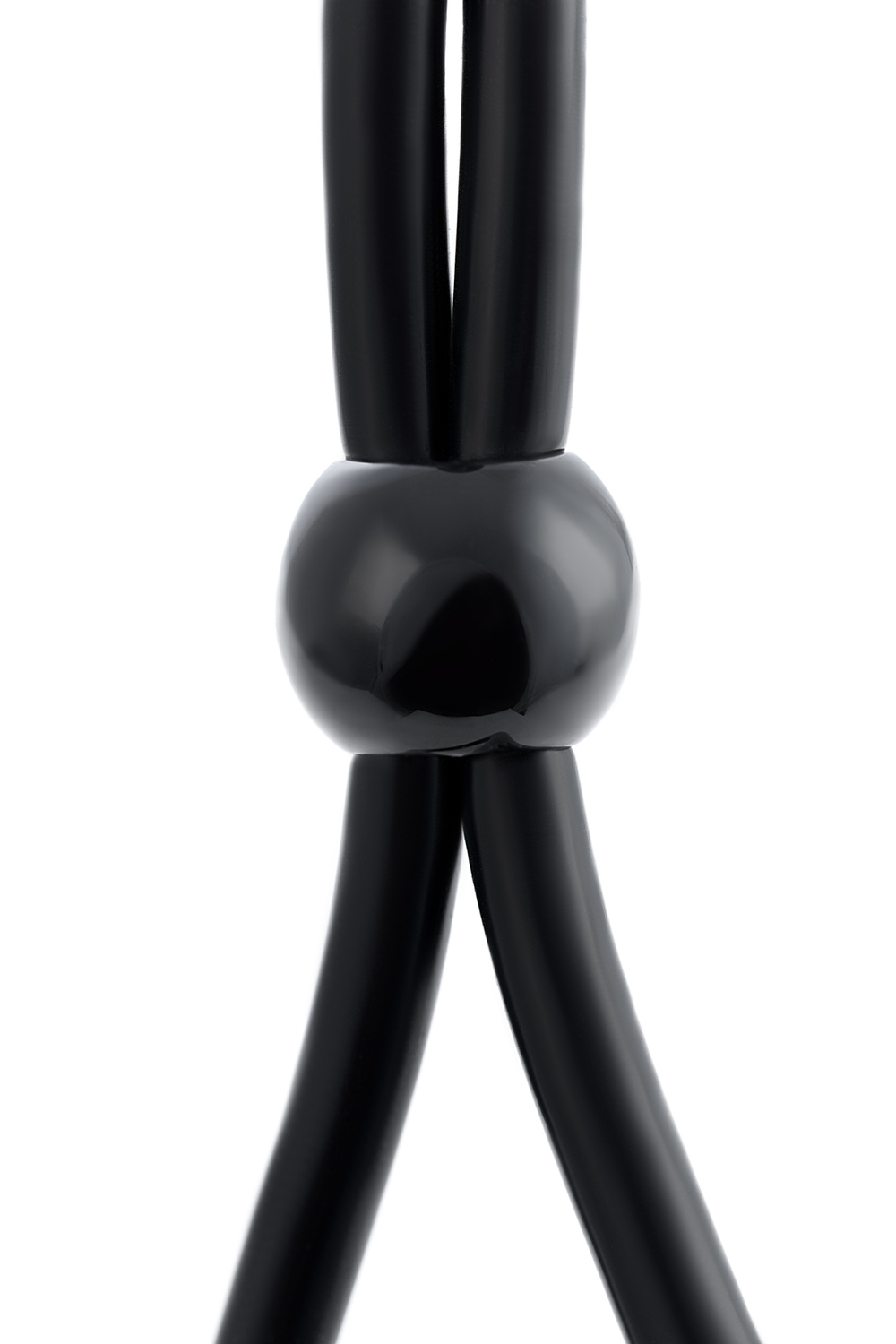 Лассо на пенис A-Toys by TOYFA Riat с двумя бусинами, силикон, черное, 19,5 см