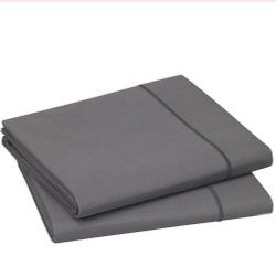 Простыня прямая 240x300 Blanc des Vosges сатин темно-серая Франция