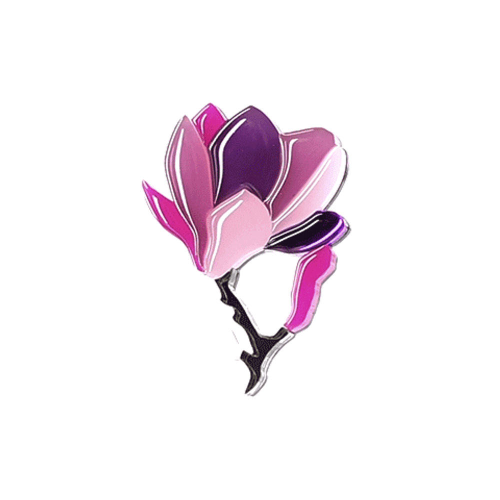 Магнолия / Magnolia, brooch, Purple Магнолия / Magnolia, brooch, Purple