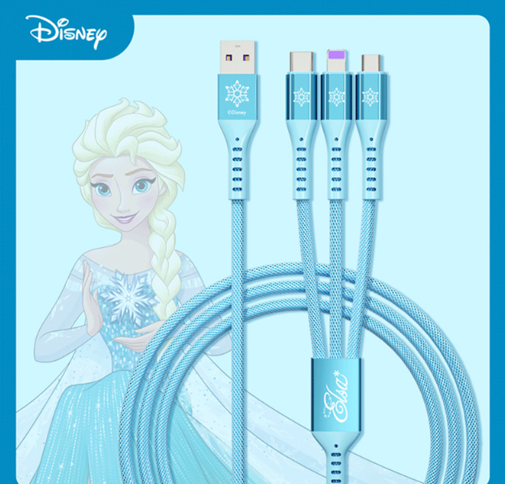 Тройной кабель для зарядки &quot;Disney&quot;, Frozen