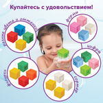 Тактильные кубики, сенсорные игрушки развивающие с функцией сортера, ЭКО, 10 штук, ЮНЛАНДИЯ