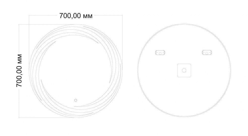 Зеркало с подсветкой ART&MAX ROMANTIC AM-Rom-700-700-DS-F