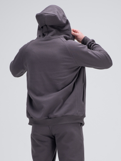 Костюм мужской спортивный на молнии (с начесом). Графит