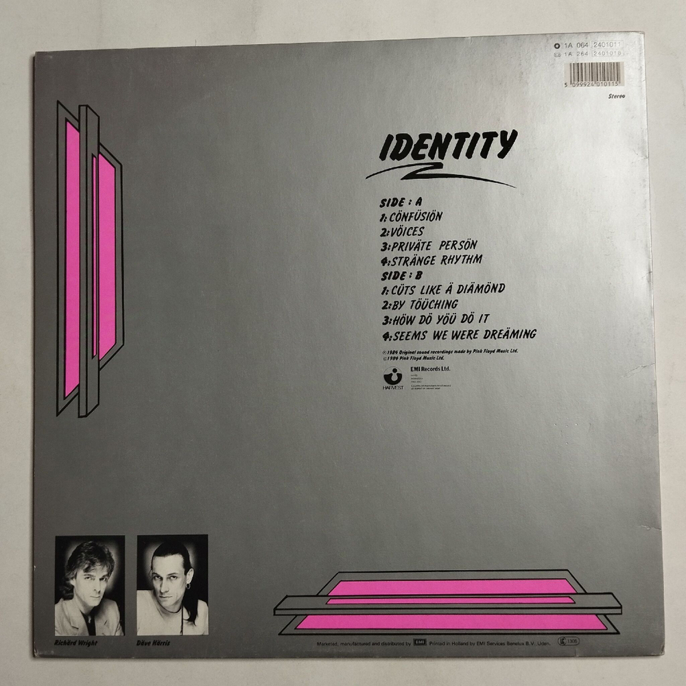Винтажная виниловая пластинка LP Richard Wright (ex Pink Floyd) Zee Identity (Germany 1984)