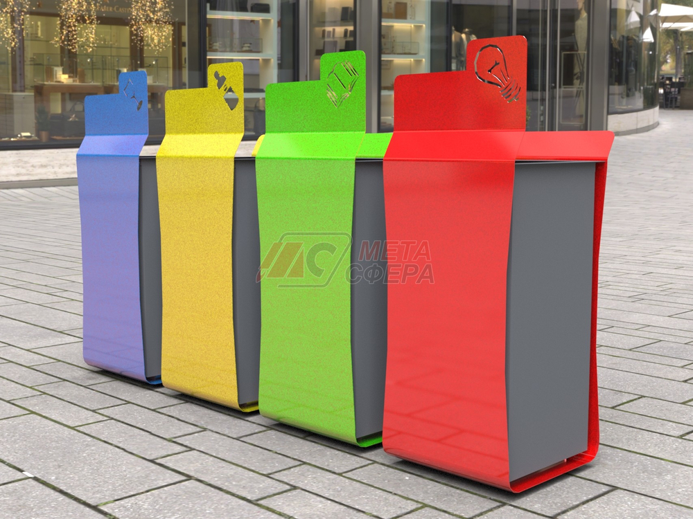 Урна Папка для раздельного сбора мусора