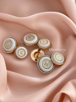 Пуговицы Шан. Белые 1 (с холодным бежевым подтоном)