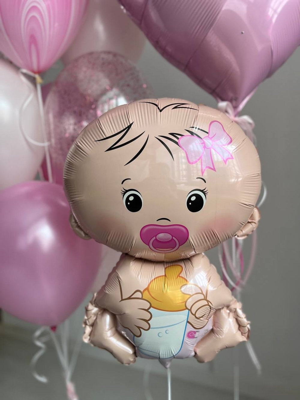Набор воздушных шаров на выписку девочки №1950