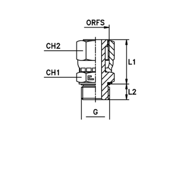 Штуцер FH D38 ORFS 2 - BSP 1.1/2 (обжатая гайка)