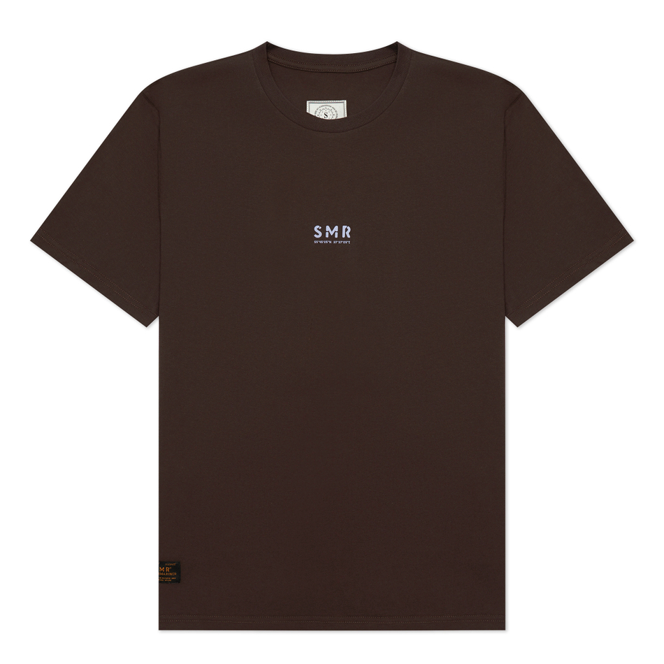 TSHRT SMR HALFTONE MINE LOGO Brown