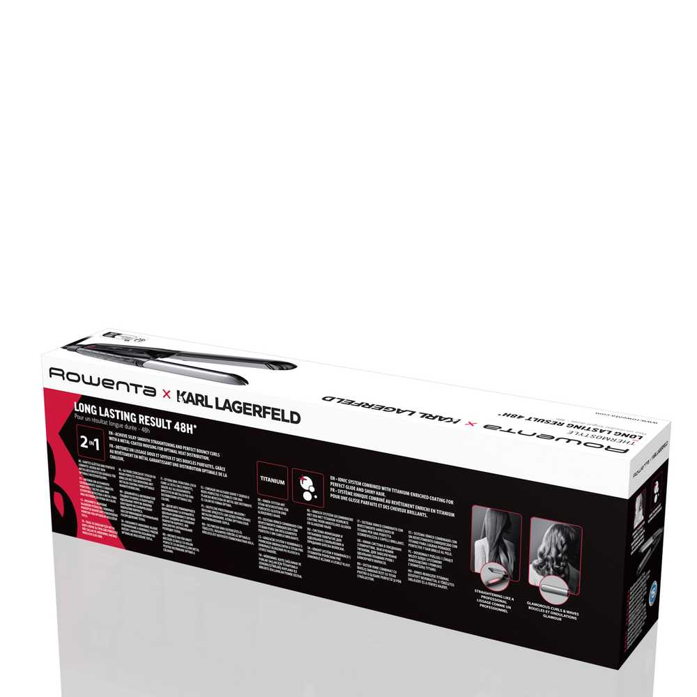 Выпрямитель для волос Rowenta Karl Lagerfeld Thermostyle SF712LE0 2 в 1