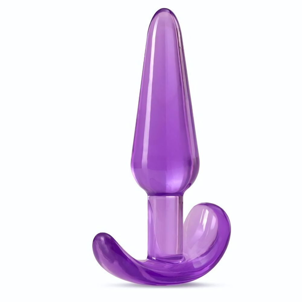 Фиолетовая анальная пробка в форме якоря Slim Anal Plug - 10,8 см. (Цвет: фиолетовый)