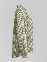 Рубашка WY 9005 в клеточку с длинным рукавом и логотипом на груди