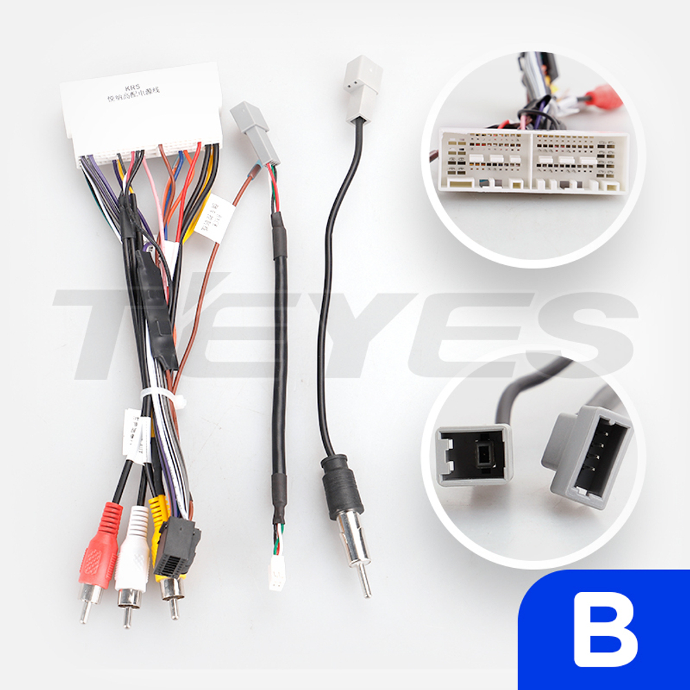 Комплект рамки с разъёмами 9" Hyundai Solaris 2 2017-2022, Solaris HS 2024+ (F2) (без нави) черная (B) - Car-Smart 7018B-2