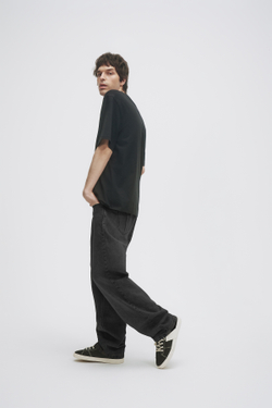 Джинсы широкие мужские серые Men Jeans Wide Grey