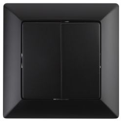 Переключатель Intro Solo 4-107-05 двухклавишный, 10А-250В, IP20, СУ, антрацит