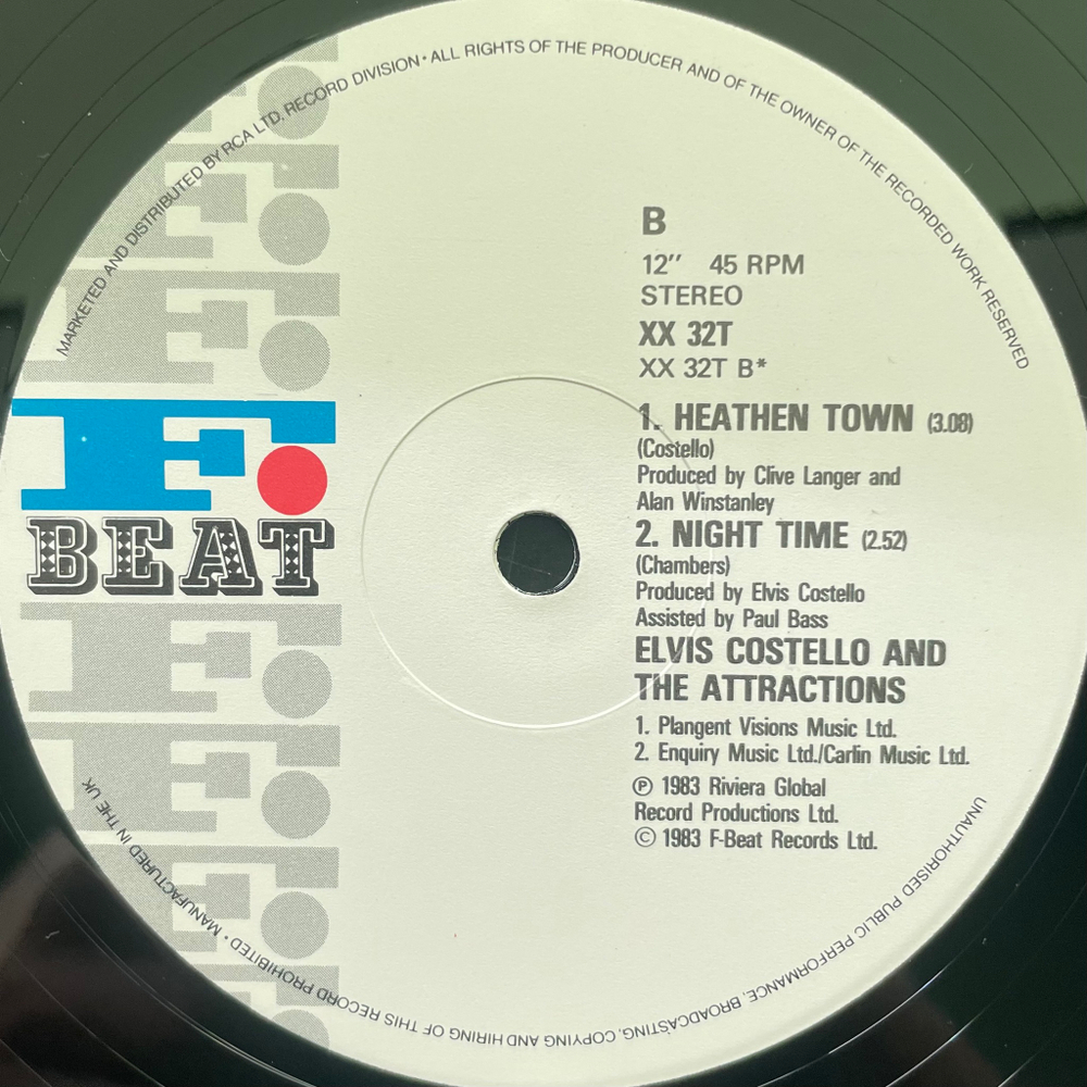 Elvis Costello And The Attractions ‎– Everyday I Write The Book (Англия 1983г.) 12", 45 RPM