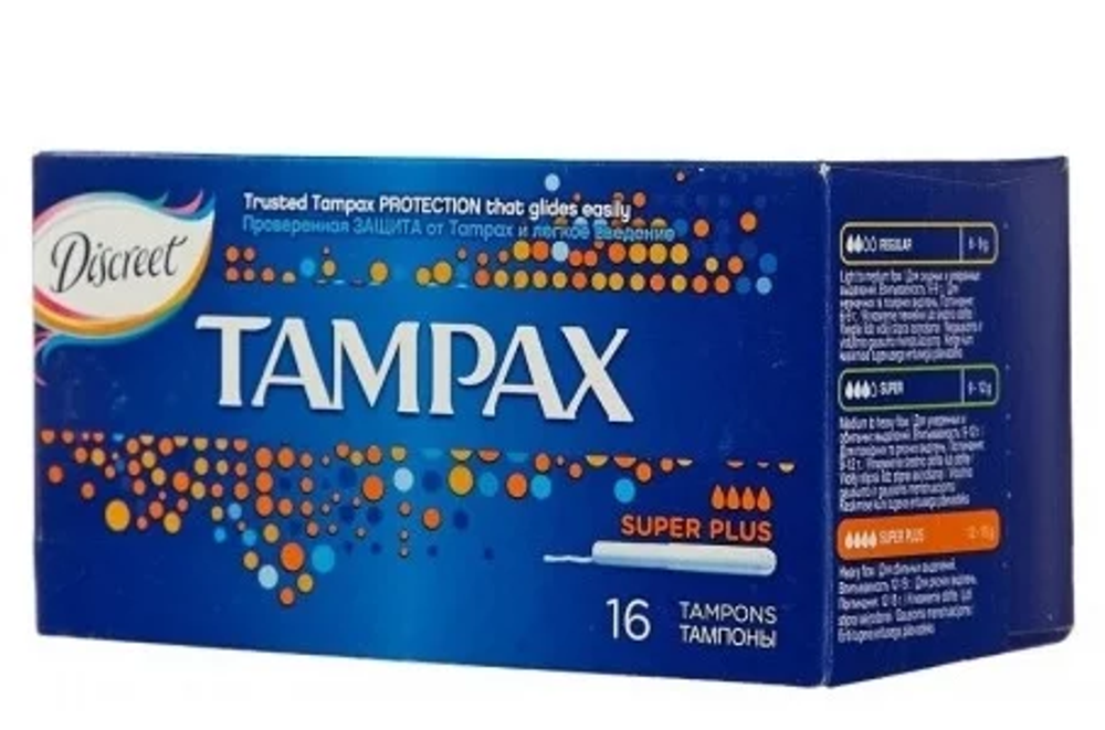 Tampax Тампоны гигиенические  Compak Super Plus, 16 шт