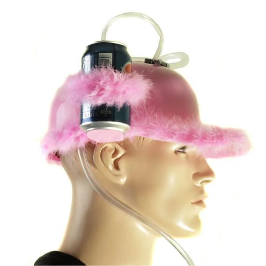 Шлем любителя пива розовый