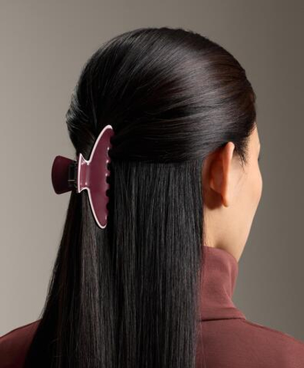 OYSHO Большая заколка для волос Piping, бордовый