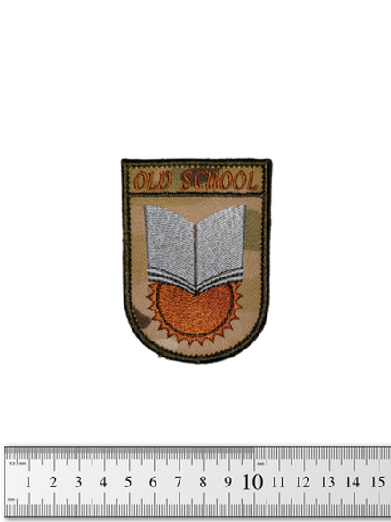 Шеврон Олд скул (Old School) вышивка. Мультикам