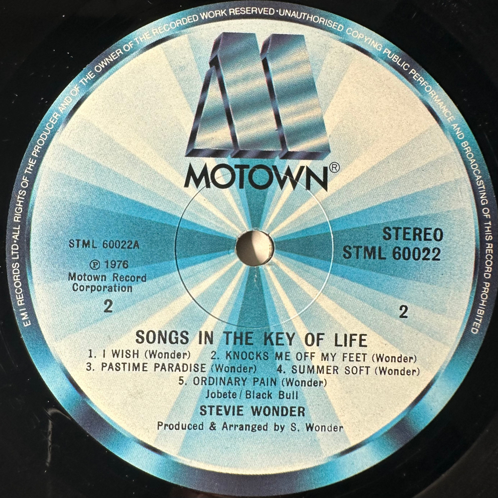 Stevie Wonder - Songs In The Key Of Life 2LP (Англия 1976г.)