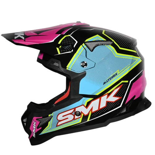 Шлем SMK ALLTERRA MAVERIX, цвет розовый/голубой/желтый (M)