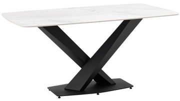 Стол обеденный Mercury 160х90 белый мрамор