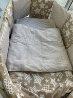 Комплект в кроватку 6-ти предметный "Подушечки" (бежевый цвет)