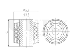 Сайлентблок внешний переднего нижнего рычага UNIO RMP-20540