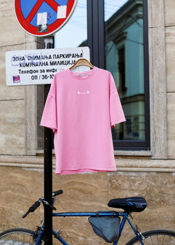 Футболка киберкотик минималист розовая