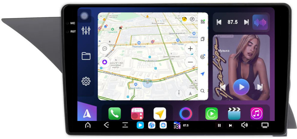 Магнитола Mercedes-Benz GLK X204 2012-2015 NTG 4.5 - FarCar GX9-9590 монитор 9.5" 2K QLED на Android 14, TS20, 6+128Гб, CarPlay, 4G SIM-слот
