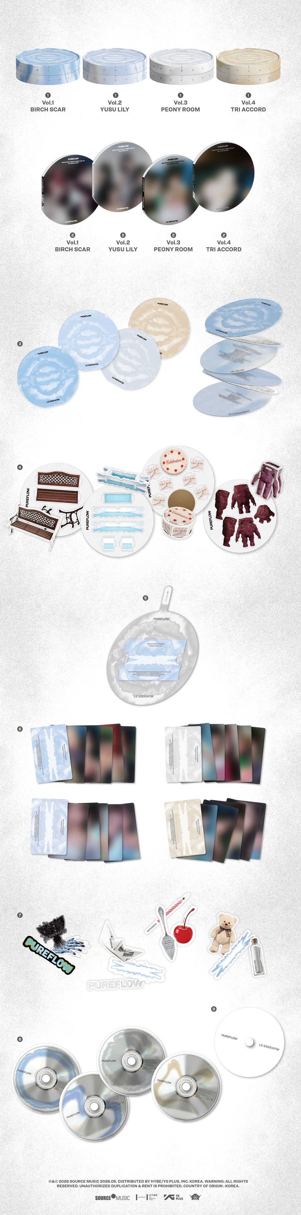 Альбом LE SSERAFIM - PUREFLOW pt.1 (предзаказ от MAKESTAR)