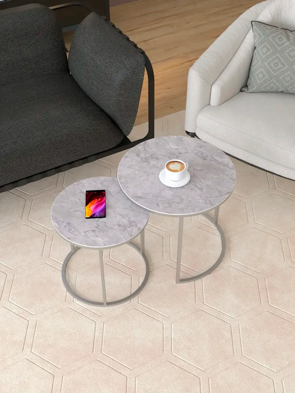 Комплект журнальных столов Акцент - керамогранит 201SLBAGKER