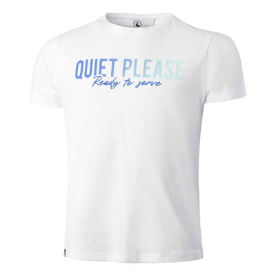 Мужское теннисное поло Quiet Please Ocean Ready To Serve T-Shirt Men - White, Blue